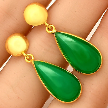 Elegant Teardrop Colorful Gemstone Earrings in 18K Gold Plated TGE1019 EM-1086
