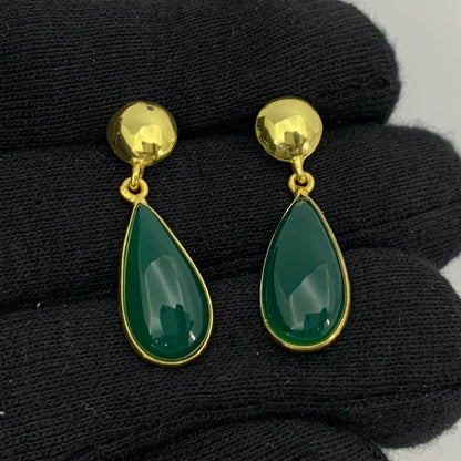 Elegant Teardrop Colorful Gemstone Earrings in 18K Gold Plated TGE1019 EM-1086