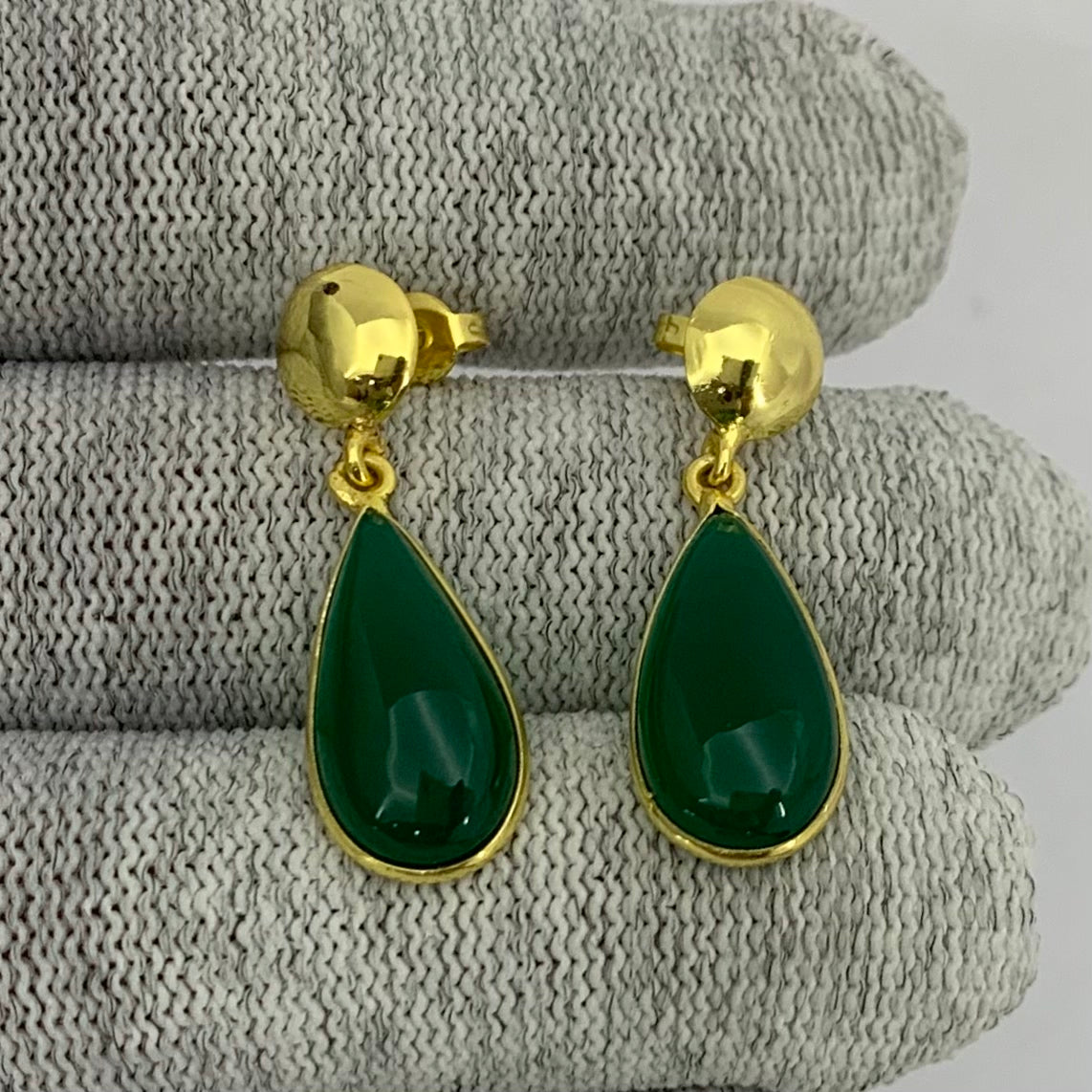 Elegant Teardrop Colorful Gemstone Earrings in 18K Gold Plated TGE1019 EM-1086