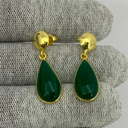 Elegant Teardrop Colorful Gemstone Earrings in 18K Gold Plated TGE1019 EM-1086