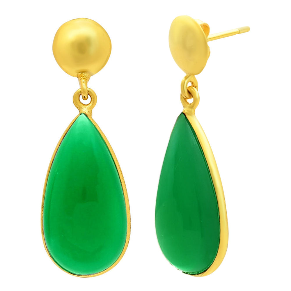 Elegant Teardrop Colorful Gemstone Earrings in 18K Gold Plated TGE1019 EM-1086