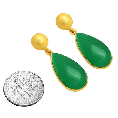 Elegant Teardrop Colorful Gemstone Earrings in 18K Gold Plated TGE1019 EM-1086