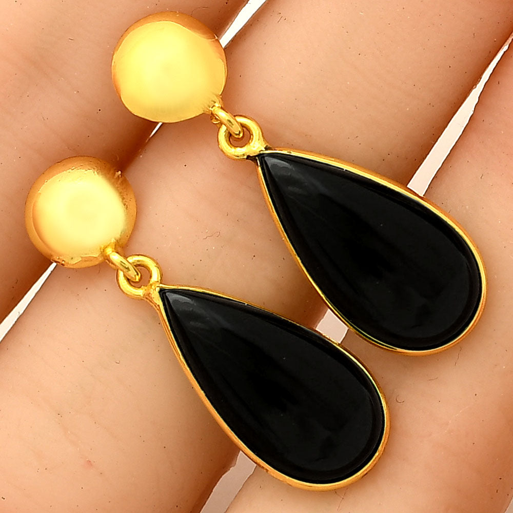 Elegant Teardrop Colorful Gemstone Earrings in 18K Gold Plated TGE1019 EM-1086