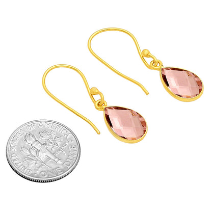 18K Gold Plated Faceted Teardrop Gemstone Earrings – Desiregem USA TGE1020 EM-1005