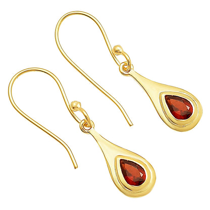 Elegant Handcrafted Teardrop Gemstone Earrings 18K Gold Over Brass TGE1022 EM-1278