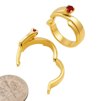 18K Gold Over Brass Round Cut Gemstones Earrings Jewelry EM-1286 TGE1032