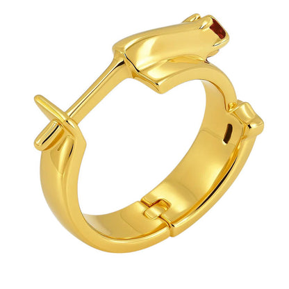 18K Gold Over Brass Round Cut Gemstones Earrings Jewelry EM-1286 TGE1032