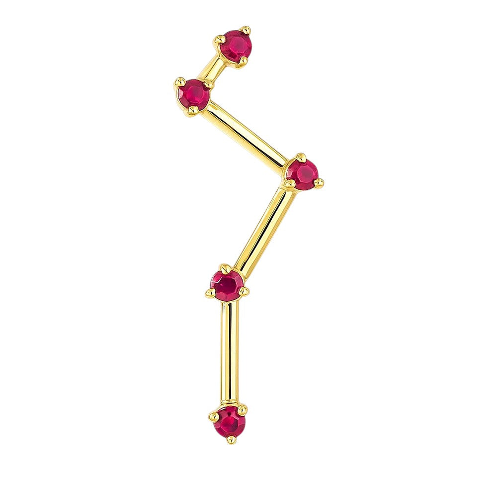 18K Gold Over Brass Cosmic Gemstone Drop Earrings, Elegant Fashion TGE1040 EM-1295