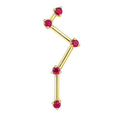 18K Gold Over Brass Cosmic Gemstone Drop Earrings, Elegant Fashion TGE1040 EM-1295