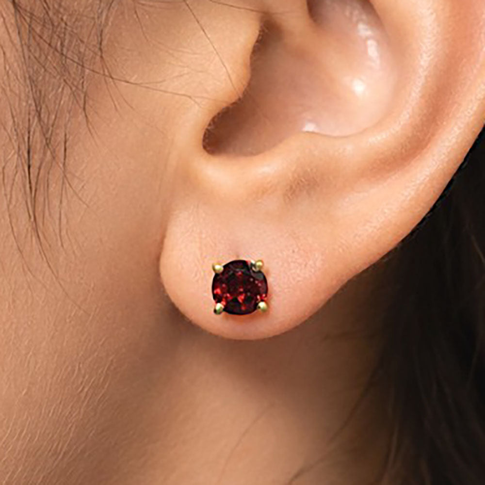 Gold Plated Multicolor Round Gemstone Daily Wear Stud Earrings for Women TGE1053