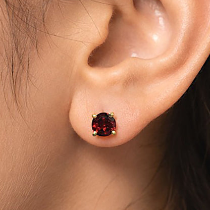 Gold Plated Multicolor Round Gemstone Daily Wear Stud Earrings for Women TGE1053