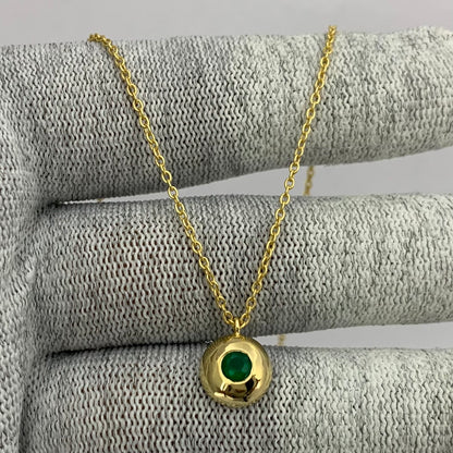 18K Gold Plated Gemstone Charm Necklace Jewelry Minimal Style TGN1003 NM-1032