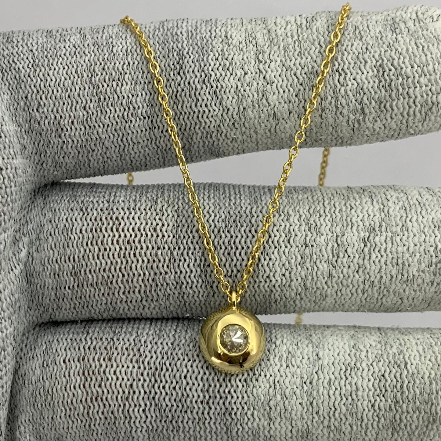 18K Gold Plated Gemstone Charm Necklace Jewelry Minimal Style TGN1003 NM-1032