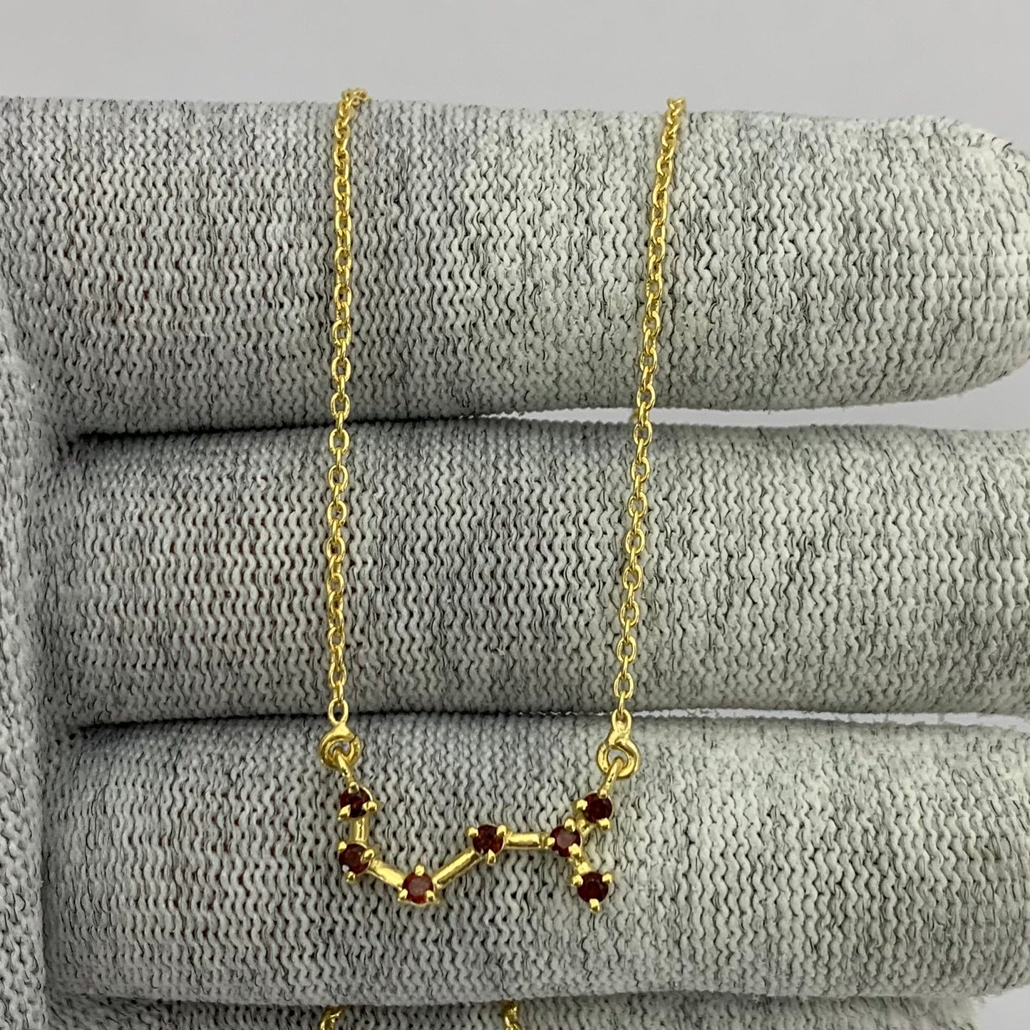 18K Gold Plated Zodiac Star Gemstone Necklace Dainty Jewelry TGN1008 NM-1039