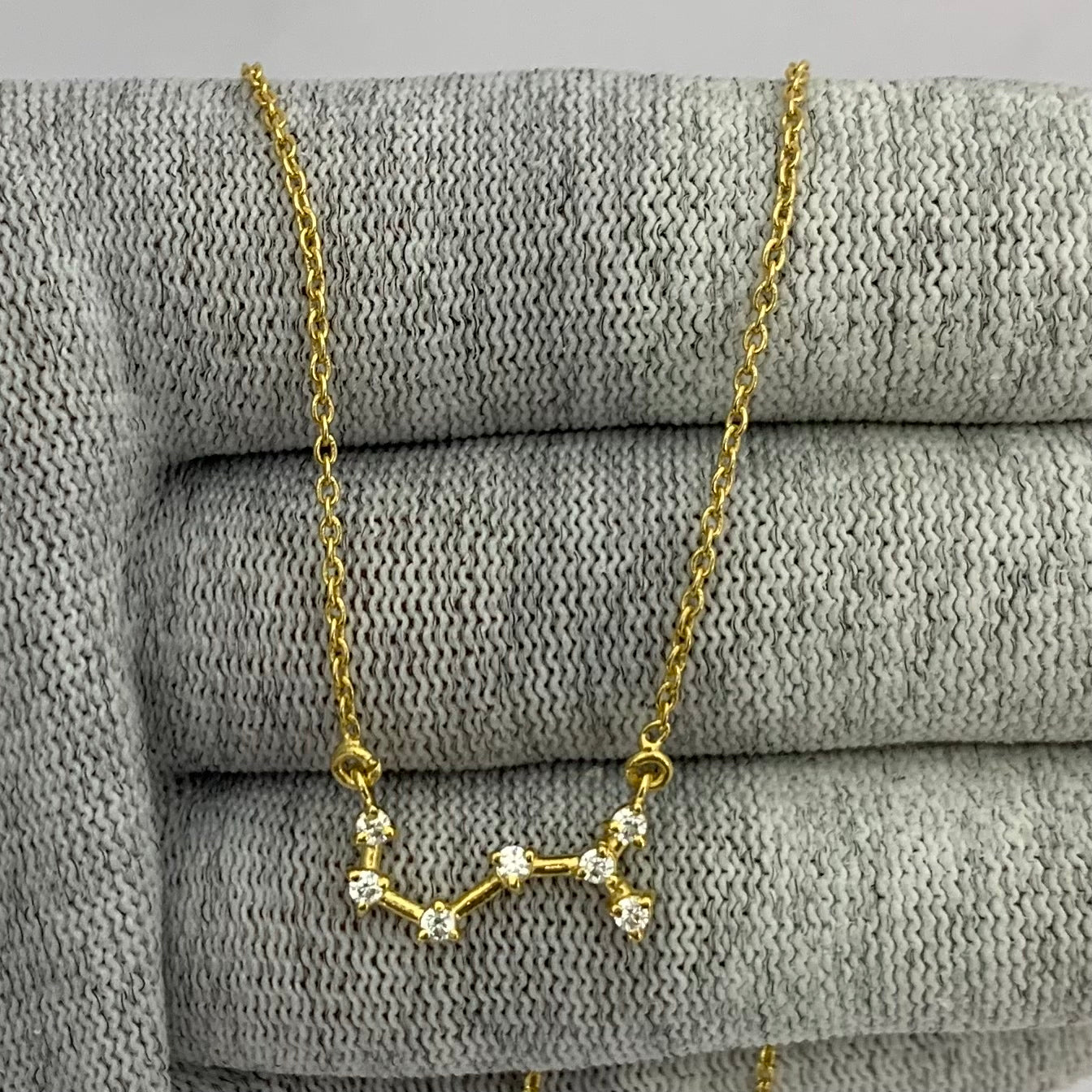 18K Gold Plated Zodiac Star Gemstone Necklace Dainty Jewelry TGN1008 NM-1039