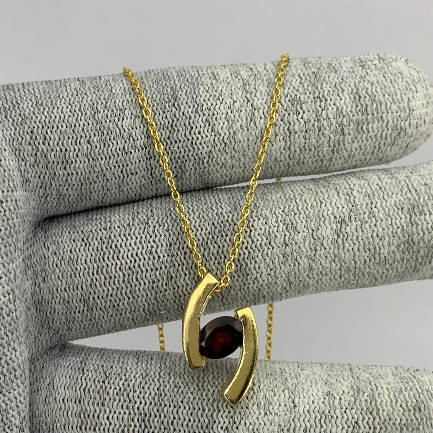 18K Gold Plated Colorful Birthstone Curved Bar Necklace for Women TGN1009 NM-1037
