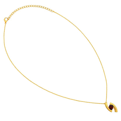 18K Gold Over Brass Colorful Birthstone Curved Bar Necklace for Women TGN1009 NM-1037