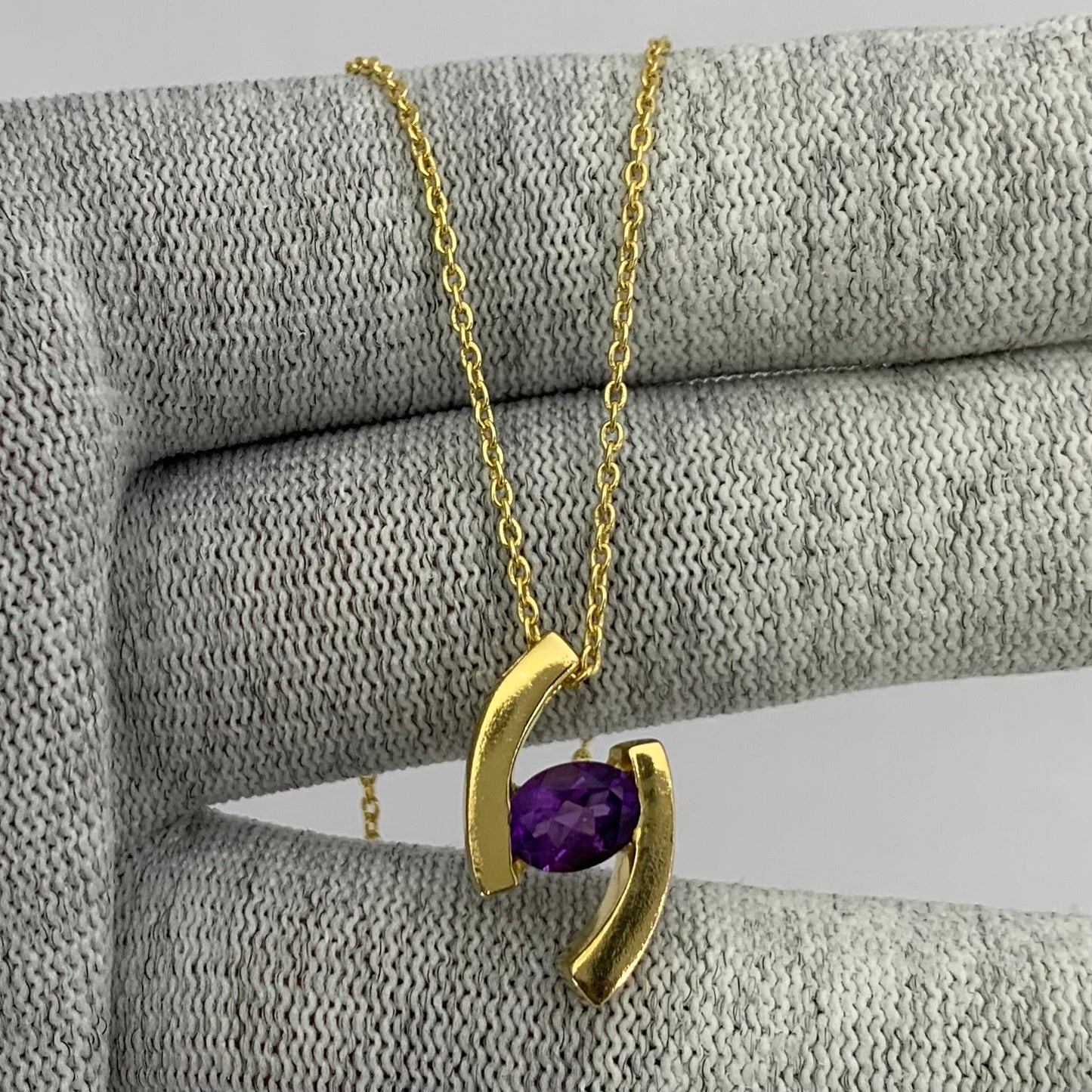18K Gold Plated Colorful Birthstone Curved Bar Necklace for Women TGN1009 NM-1037