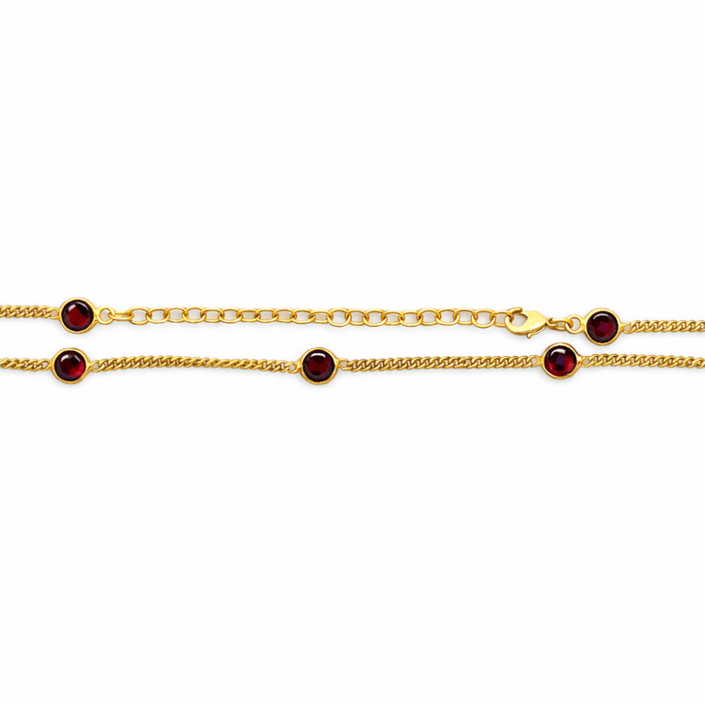 Elegant Stone 18K Gold Plated Chain Necklace for Daily & Party Wear TGN1019