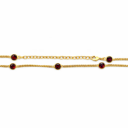Elegant Stone 18K Gold Plated Chain Necklace for Daily & Party Wear TGN1019