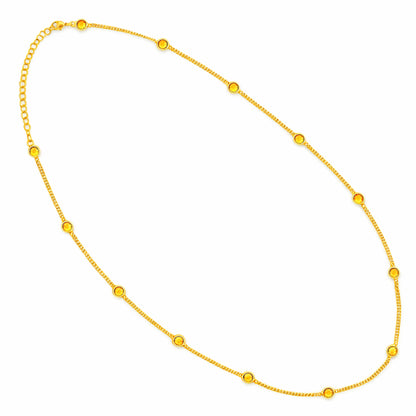 Elegant Stone 18K Gold Plated Chain Necklace for Daily & Party Wear TGN1019