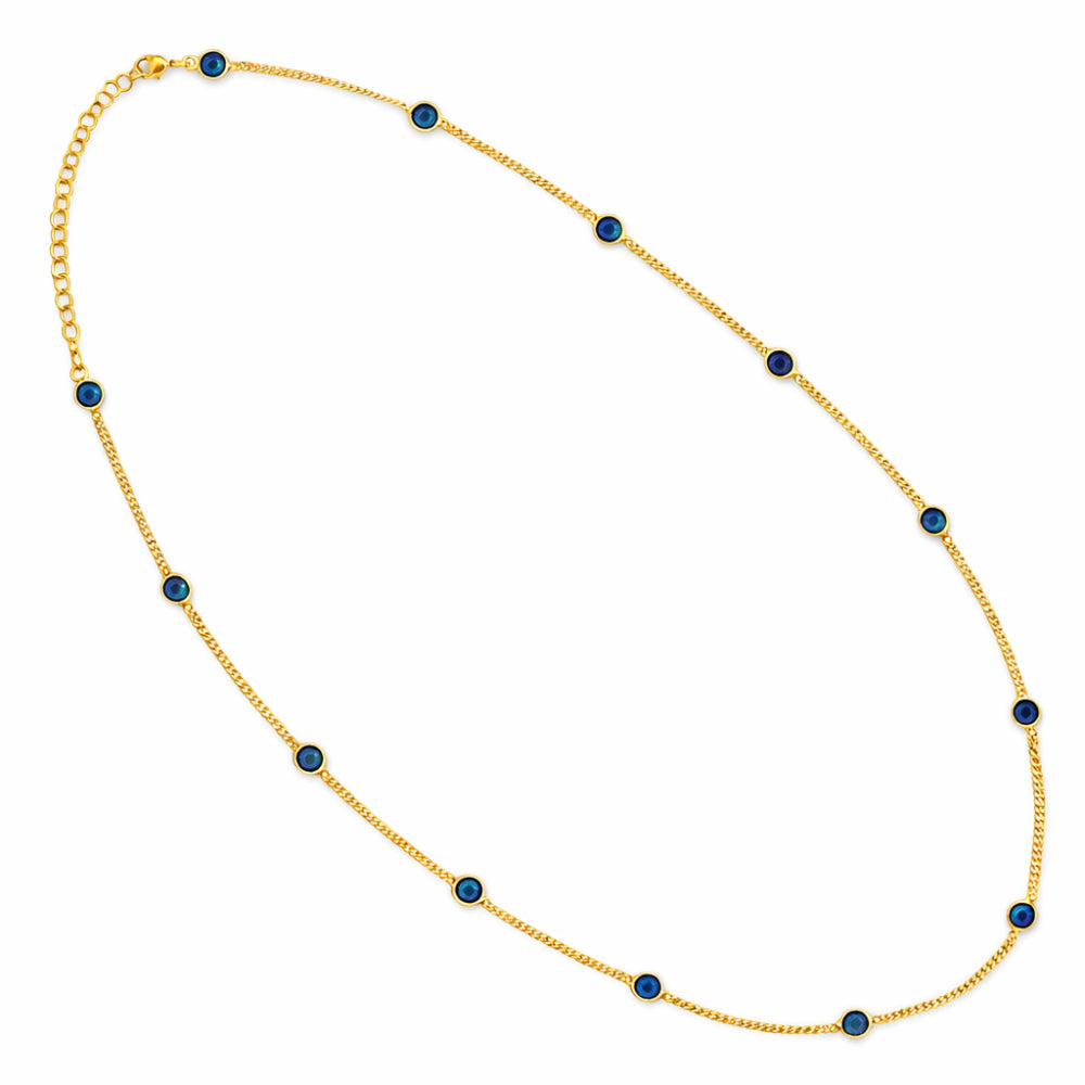 Elegant Stone 18K Gold Plated Chain Necklace for Daily & Party Wear TGN1019