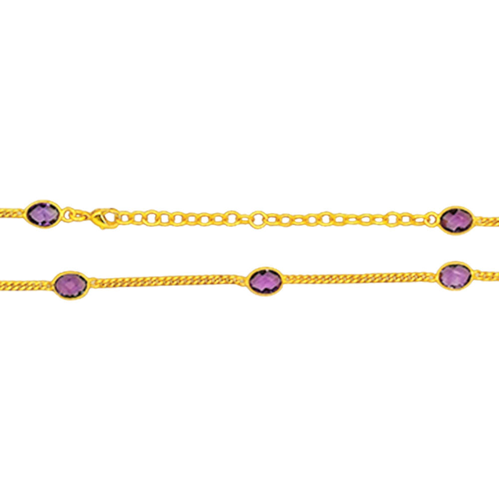 Elegant Stone 18K Gold Plated Chain Necklace for Daily & Party Wear TGN1020