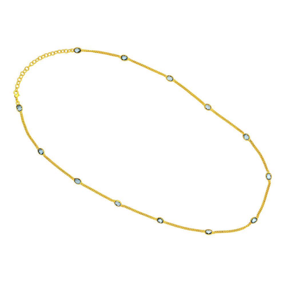 Elegant Stone 18K Gold Plated Chain Necklace for Daily & Party Wear TGN1020