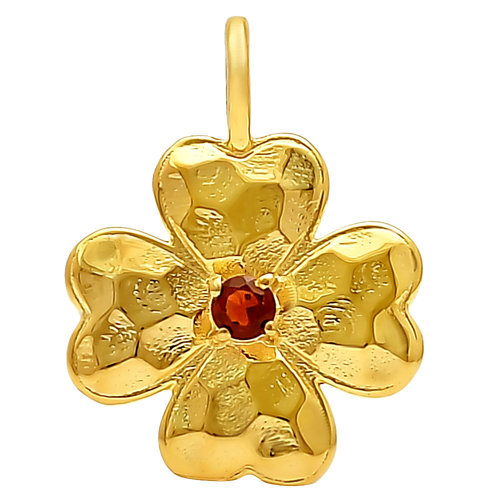 18K Gold Plated Floral Colorful Gemstone Pendant Charm for Women TGP1005 PM-1749