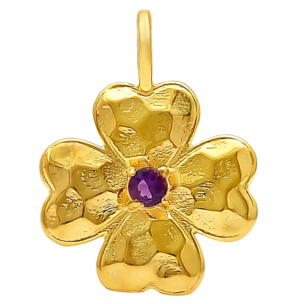 18K Gold Plated Floral Colorful Gemstone Pendant Charm for Women TGP1005 PM-1749