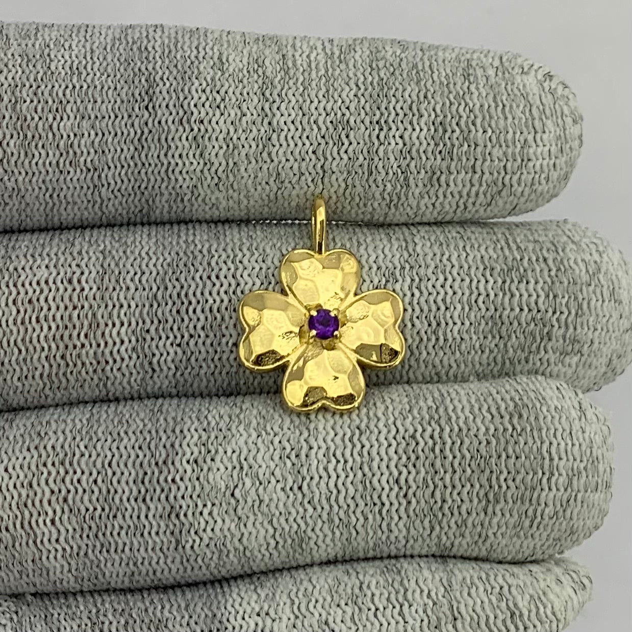 18K Gold Plated Floral Colorful Gemstone Pendant Charm for Women TGP1005 PM-1749