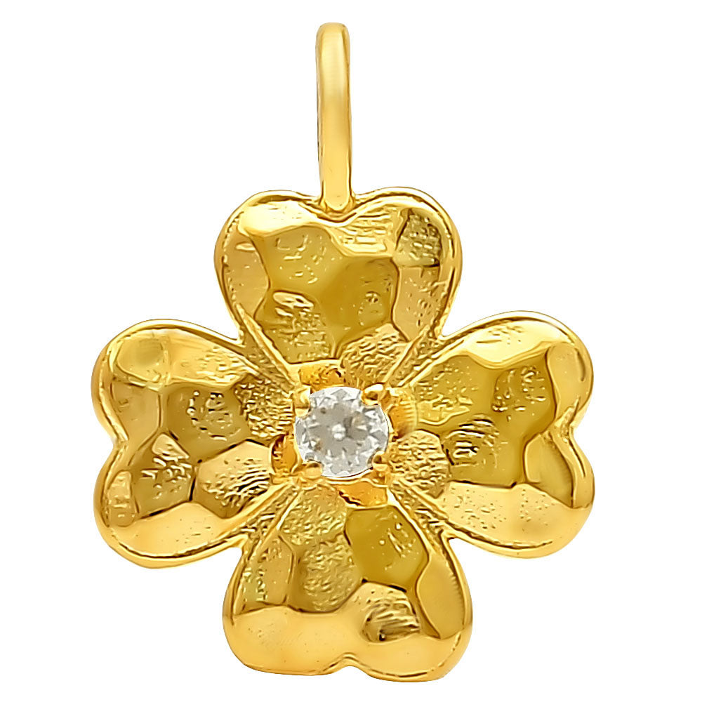 18K Gold Plated Floral Colorful Gemstone Pendant Charm for Women TGP1005 PM-1749