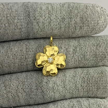 18K Gold Plated Floral Colorful Gemstone Pendant Charm for Women TGP1005 PM-1749