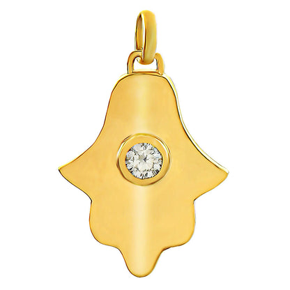 18K Gold Over Brass Natural Gemstones Round Shape Pendant PM-1744 TGP1006