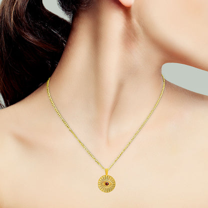18K Gold Plated Evil Eye Birthstone Pendant Necklace Charm Jewelry TGP1008 PM-1745