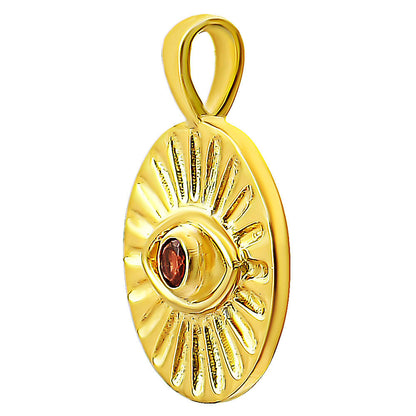 18K Gold Plated Evil Eye Birthstone Pendant Necklace Charm Jewelry TGP1008 PM-1745