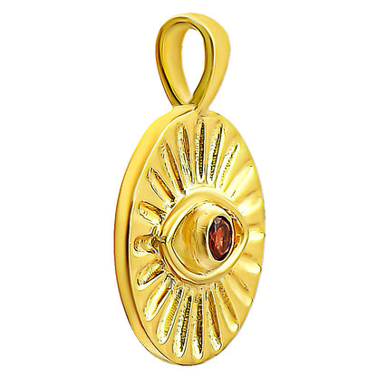 18K Gold Plated Evil Eye Birthstone Pendant Necklace Charm Jewelry TGP1008 PM-1745