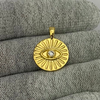 18K Gold Plated Evil Eye Birthstone Pendant Necklace Charm Jewelry TGP1008 PM-1745