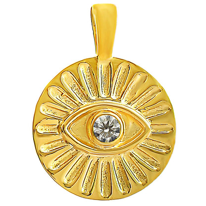 18K Gold Plated Evil Eye Birthstone Pendant Necklace Charm Jewelry TGP1008 PM-1745