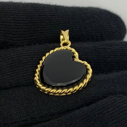 18K Gold Plated Heart Shaped Gemstone Charm Pendant Jewelry TGP1009 PM-1742