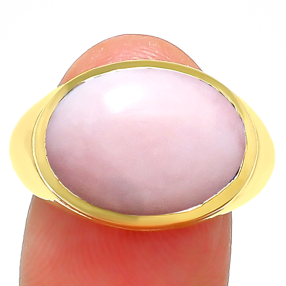 18K Gold Plated Brass Oval Gemstone Statement Ring Jewelry Elegant Style TGR1003 RM-1115
