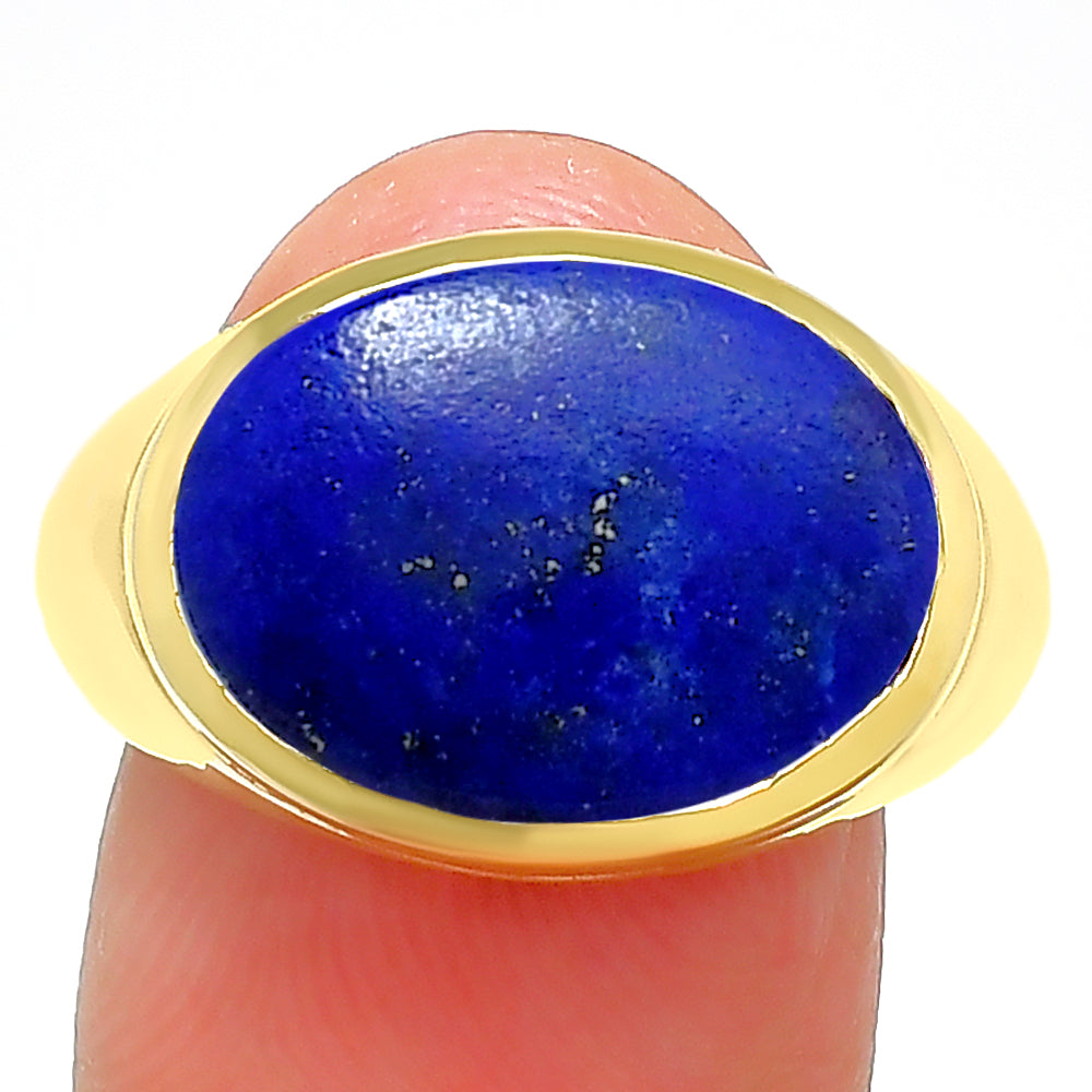 18K Gold Plated Brass Oval Gemstone Statement Ring Jewelry Elegant Style TGR1003 RM-1115