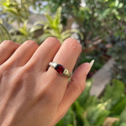 18K Gold Plated Smooth Band Oval Gemstone Statement Ring Jewelry TGR1005 RM-1743