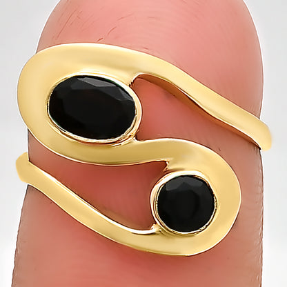 18K Gold Plated Dual Colorful Gemstone Wrap Ring Fashion Jewelry TGR1007 RM-1039