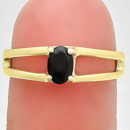 Oval Cut Birth Gemstone Ring in 18K Gold Over Brass Split Shank Design TGR1008 RM-1754