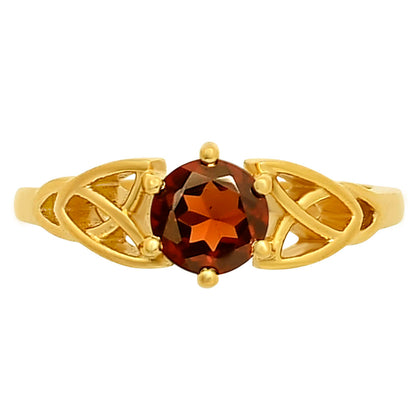 18K Gold Plated Brass Celtic Knot Gemstone Ring – Vintage Boho Style TGR1029 RM-1761