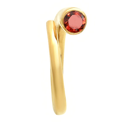 18K Gold Plated Wrap Round Gemstone Ring – Modern Open Band Design TGR1042 RM-1248