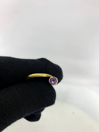18K Gold Plated Wrap Round Gemstone Ring – Modern Open Band Design TGR1042 RM-1248
