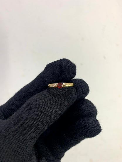18K Gold Plated Round Colorful Gemstone Tension Ring Simple Modern Look TGR1043 RM-1770