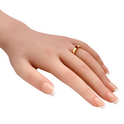 18K Gold Plated Round Colorful Gemstone Tension Ring Simple Modern Look TGR1043 RM-1770